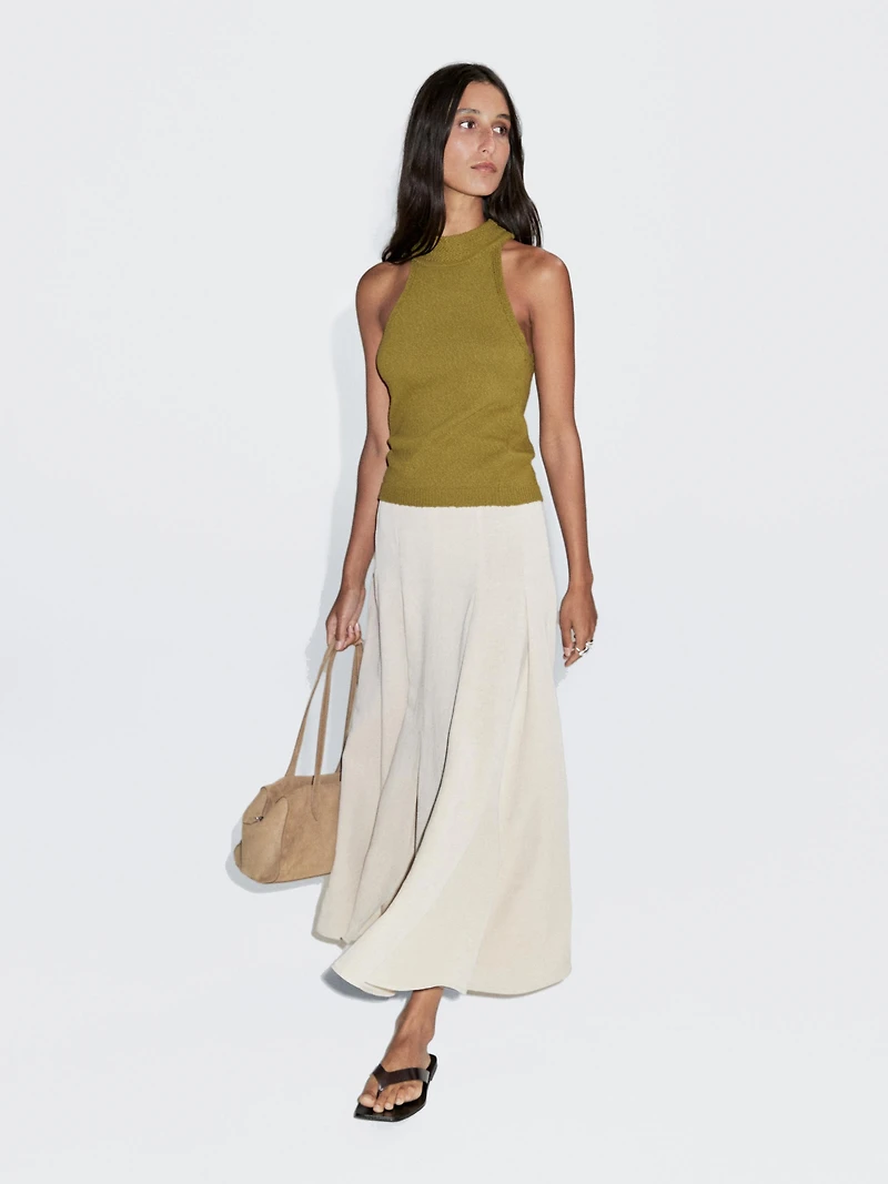 Textured knit halterneck top