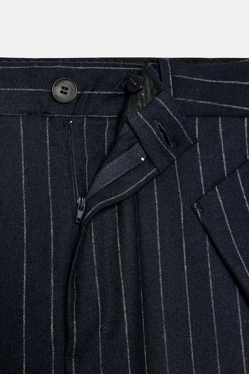 ZW COLLECTION WOOL PINSTRIPE PANTS