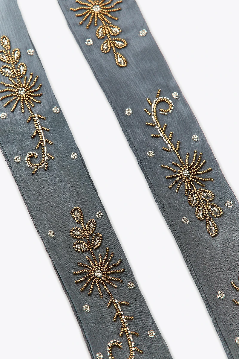 LIMITED EDITION EMBROIDERED BEAD SCARF