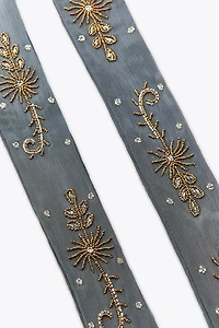 LIMITED EDITION EMBROIDERED BEAD SCARF