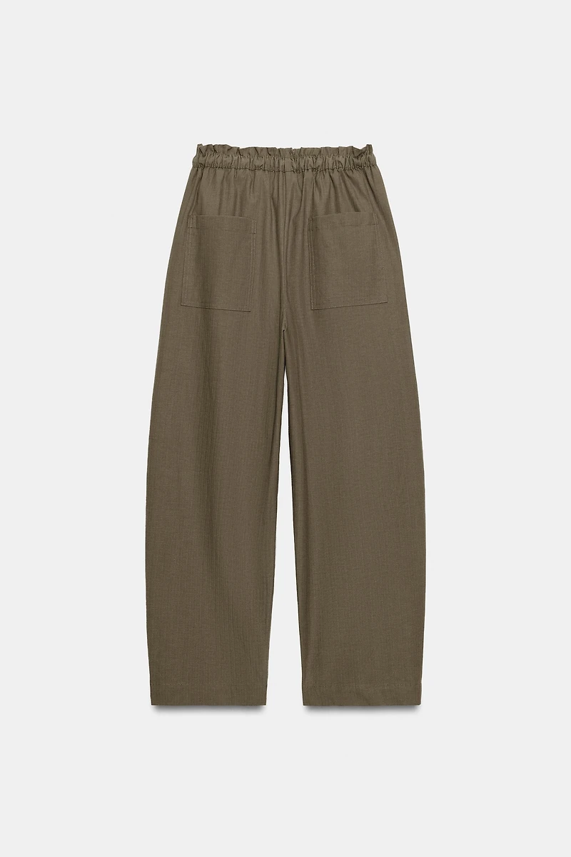 PANTALON TAPERED À TAILLE ÉLASTIQUE