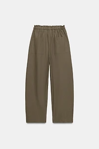 PANTALON TAPERED À TAILLE ÉLASTIQUE