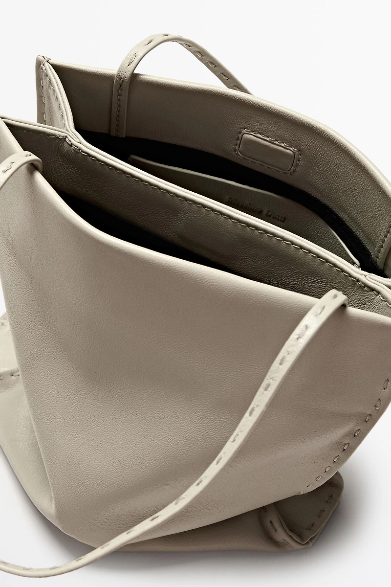 Sac double compartiment en cuir nappa