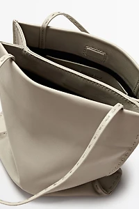 Sac double compartiment en cuir nappa