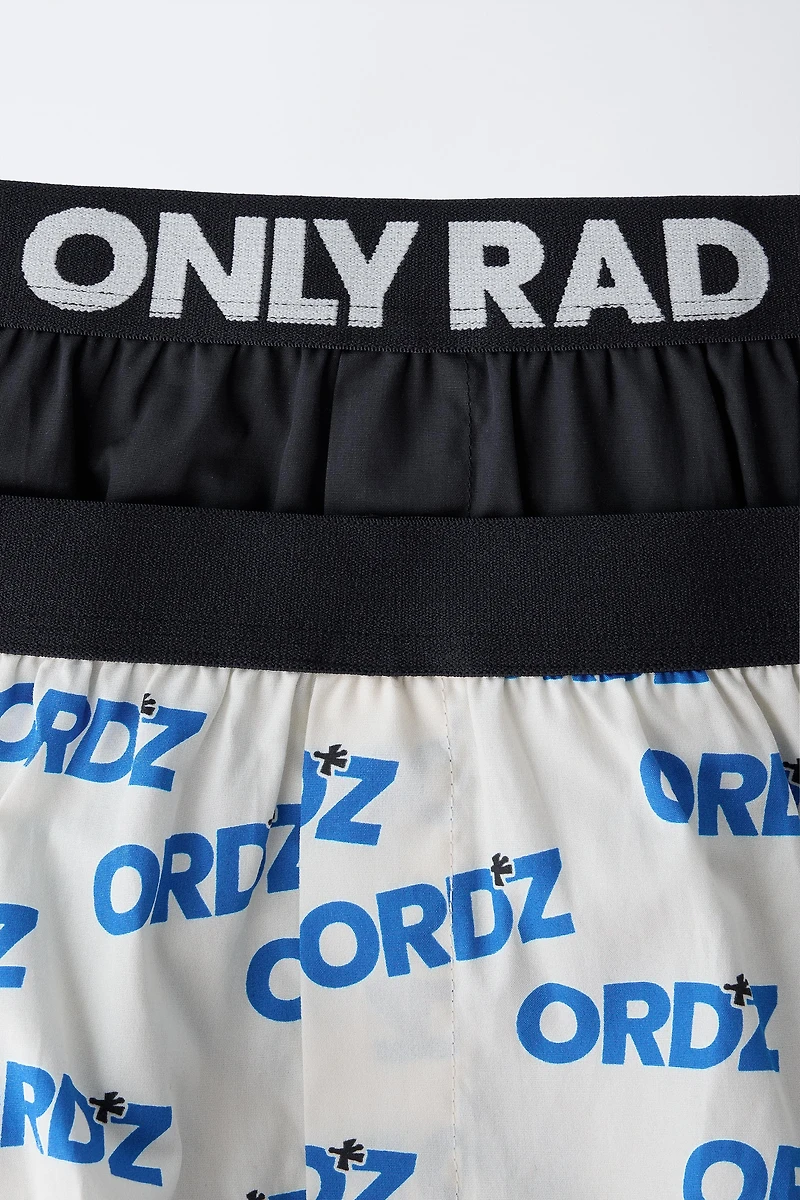 8-14 ANS/ LOT DE DEUX BOXERS EN POPELINE SKATE