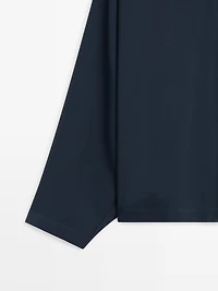 Blouse fluide col officier