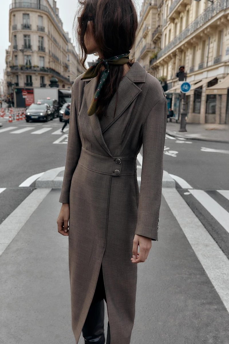 WRAP MIDI DRESS