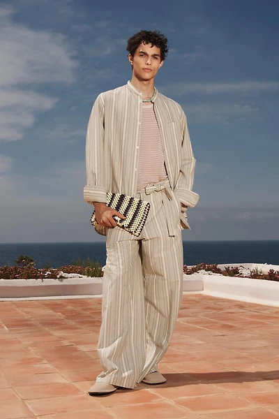 LIMITED EDITION STRIPED WIDE FIT PANTS
