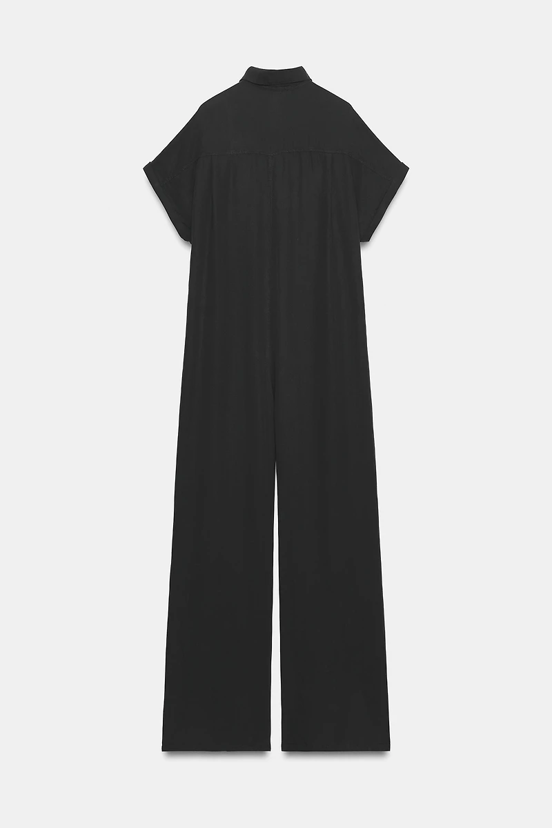 SHORT SLEEVE FLOWY JUMPSUIT