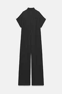 SHORT SLEEVE FLOWY JUMPSUIT