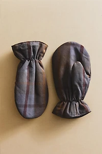 CHILDREN'S TARTAN CHECK MITTENS