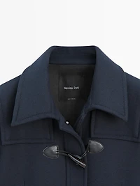 Long coat with toggles