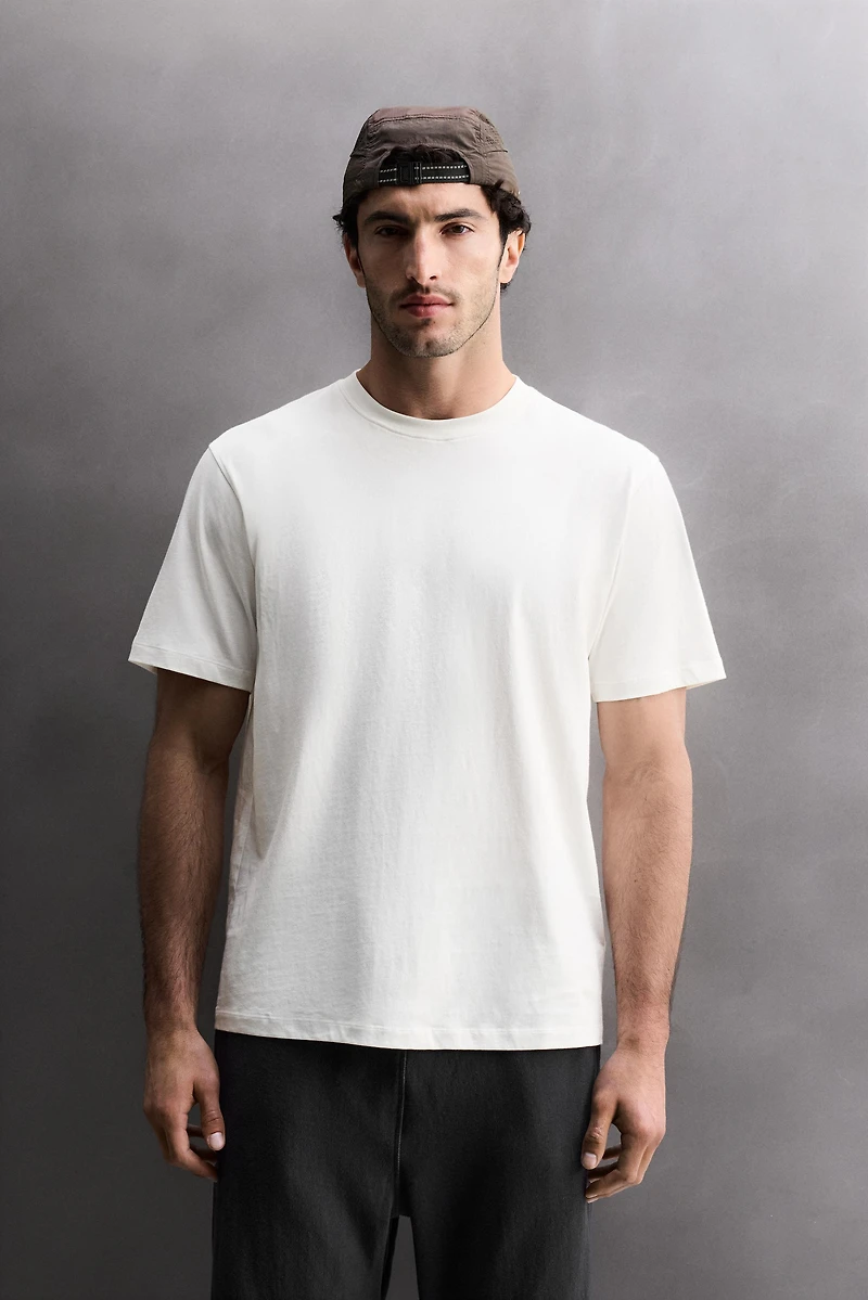 T-SHIRT BASIQUE EN COTON POUR L'ENTRAÎNEMENT