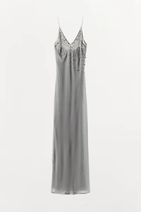 GEORGETTE DRESS WITH JEWEL STRAPS