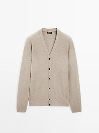 Wool and cashmere knit cardigan