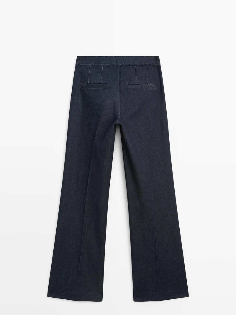 Jean flare taille haute