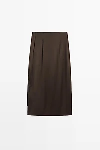 100% silk lace-detail pareo skirt