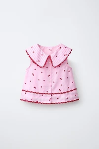 STRIPED AND HEART SHIRT
