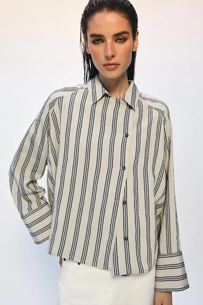 ZW COLLECTION OVERSIZED STRIPED SHIRT