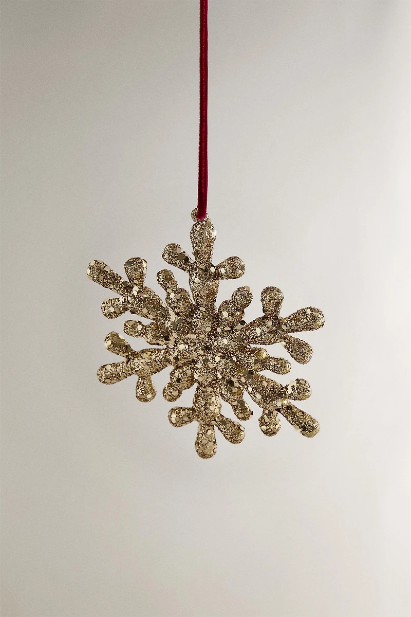 SHINY SNOWFLAKE CHRISTMAS TREE ORNAMENT