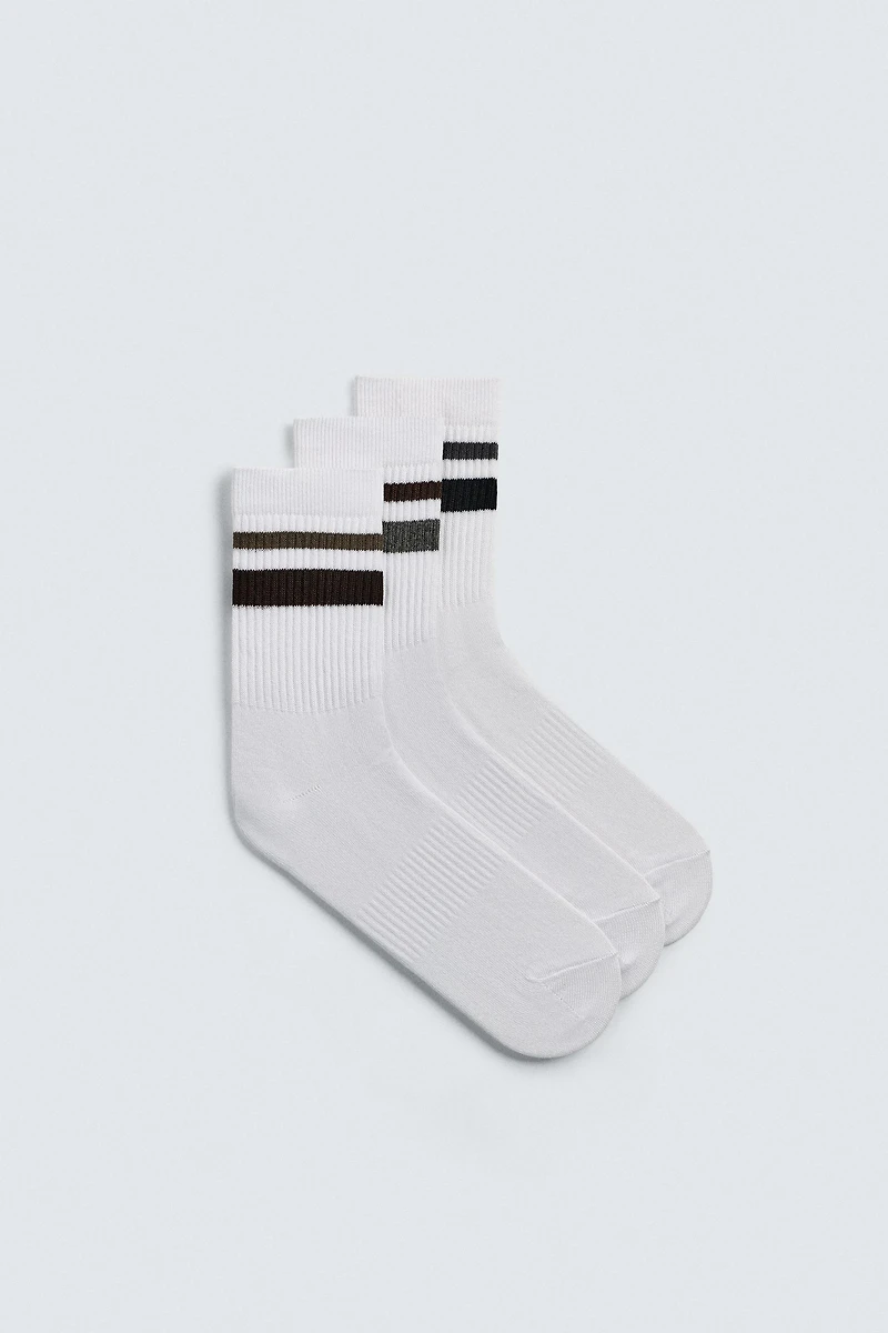 STRIPED SOCKS 3-PACK