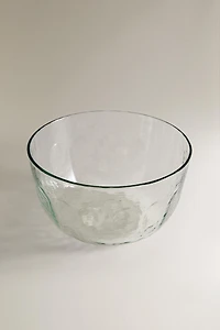 HAMMERED GLASS SALAD BOWL