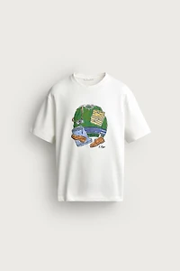 CONTRAST PRINT T-SHIRT