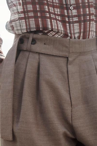 LIMITED EDITION WIDE FIT BELTED PANTS