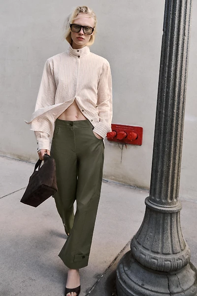 BARREL PANTS WITH BELT LOOPS