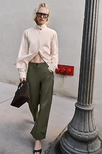BARREL PANTS WITH BELT LOOPS
