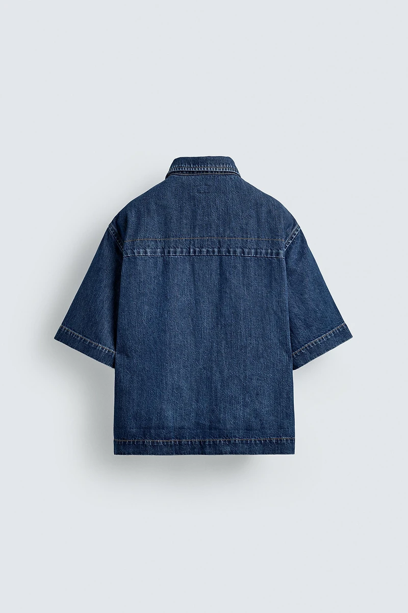 SHORT SLEEVE DENIM SHIRT