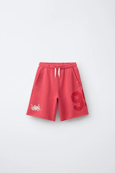PLUSH NUMBER AND GRAFFITI SHORTS