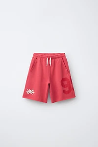 PLUSH NUMBER AND GRAFFITI SHORTS