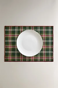 SET DE TABLE À CARREAUX DE NOËL (LOT DE 2)