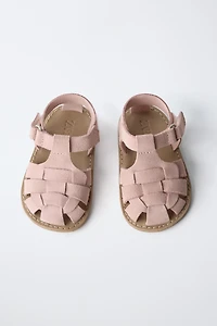 SANDALES STYLE PLAGE EN CUIR