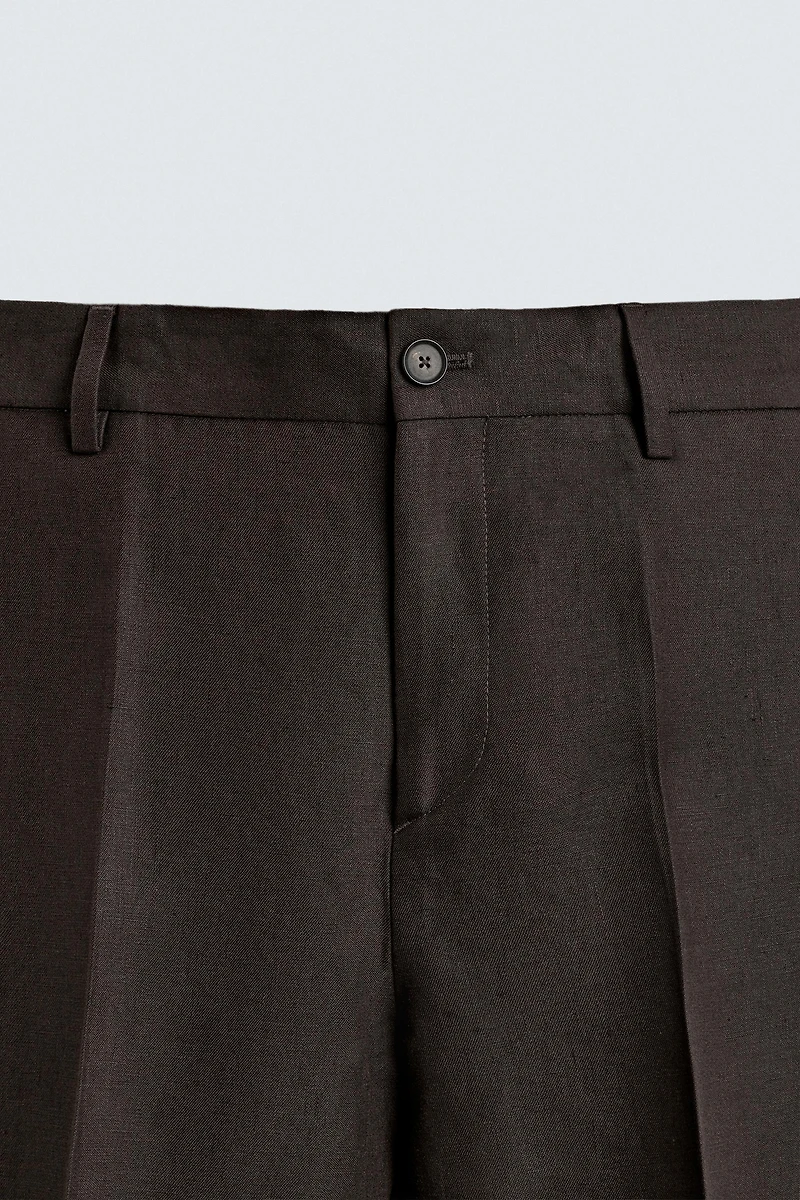 PANTALON DE COSTUME 100% LIN