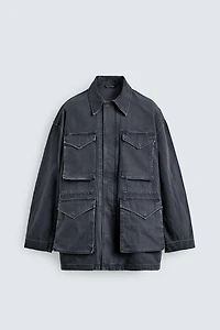 WASHED COTTON TEXTURED PARKA