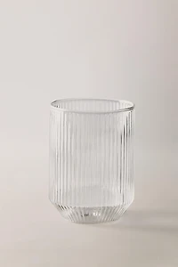 BOROSILICATE GLASS TUMBLER WITH RAISED LINES