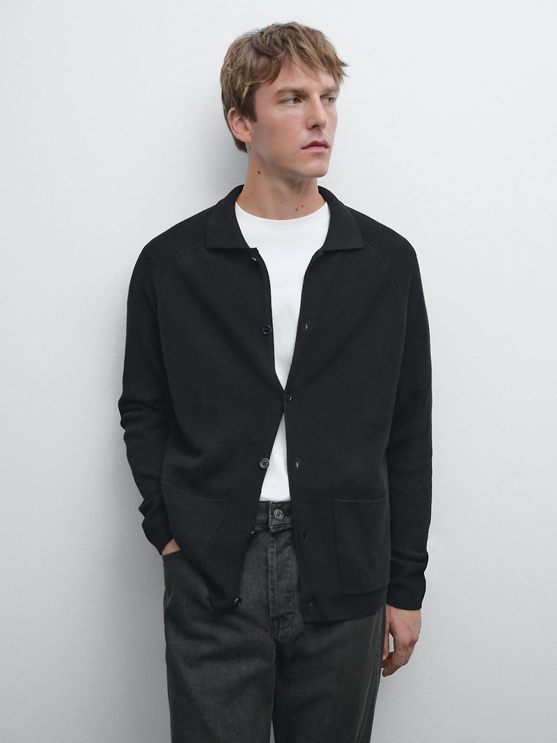 100% cotton knit cardigan