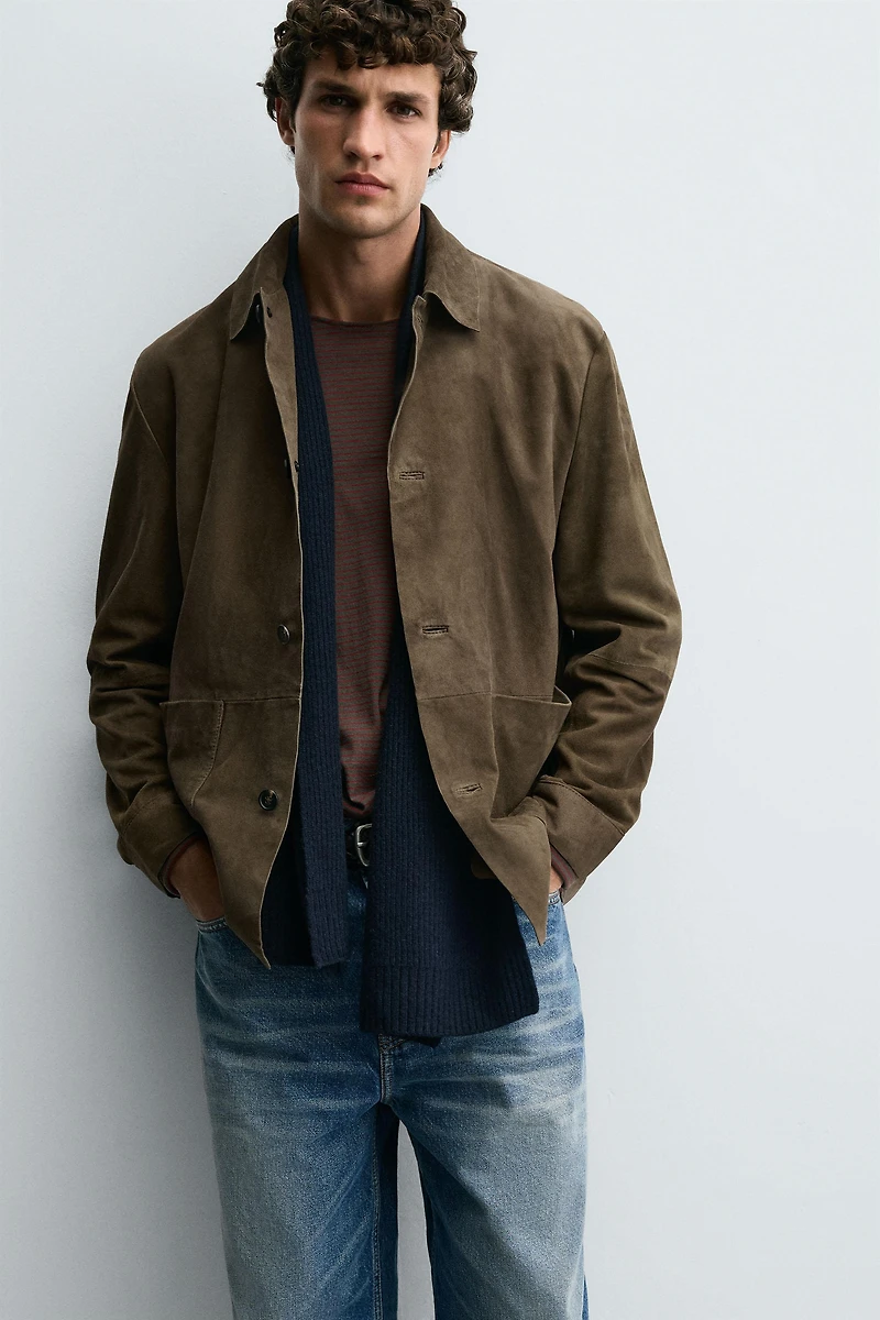 SUEDE LEATHER OVERSHIRT