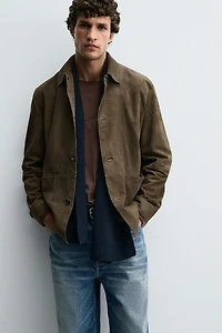 SUEDE LEATHER OVERSHIRT