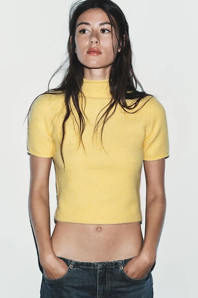 PULL MANCHES COURTES MAILLES DOUCES