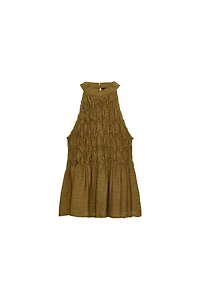 RUCHED HALTER TOP