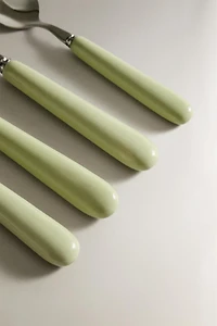 ENSEMBLE COUVERTS MANCHE CÉRAMIQUE (LOT DE 4)