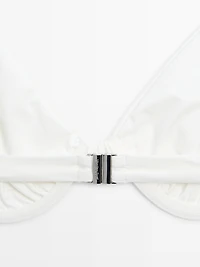 Haut de bikini froncé à armatures