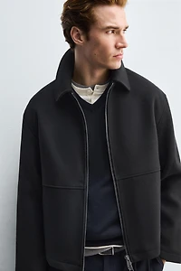 ZIPPERED TEXTURED JACKET