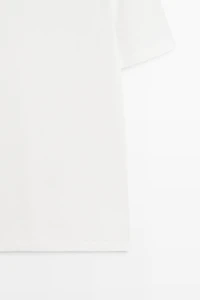 Linen and cotton double-collar T-shirt
