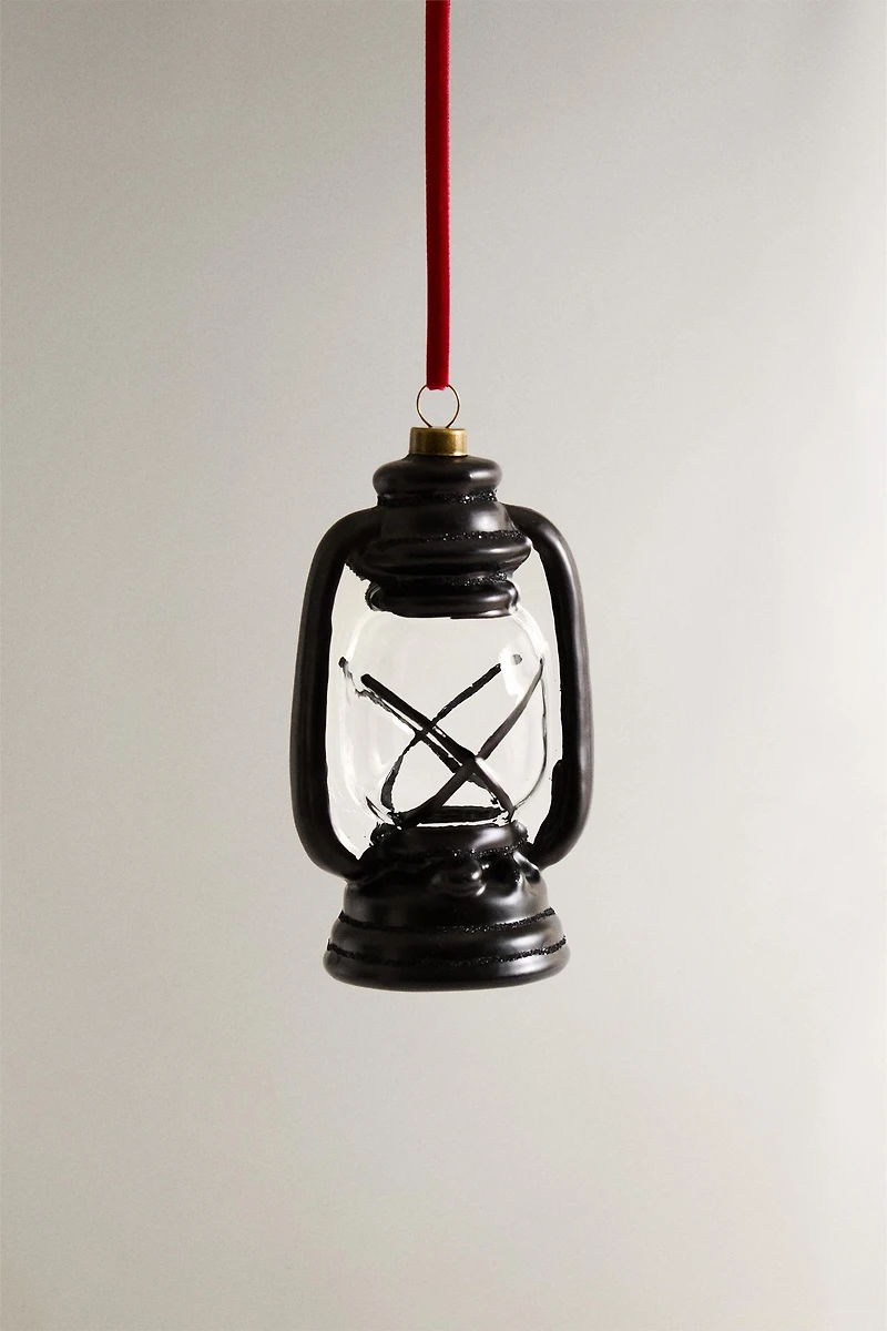 BLACK LIGHT LANTERN CHRISTMAS ORNAMENT