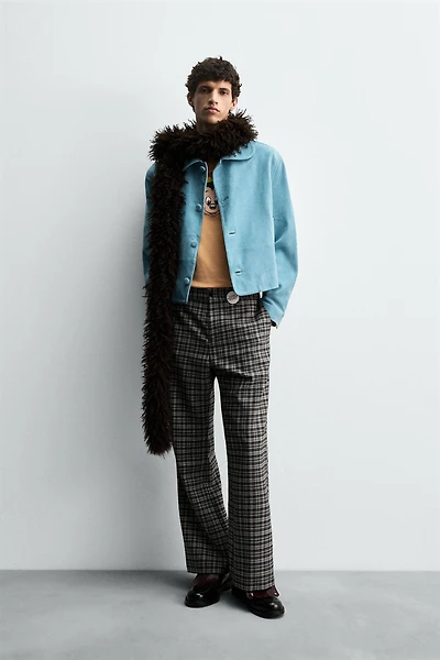 SUEDE LEATHER JACKET HARRY LAMBERT FOR ZARA X DISNEY