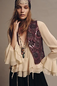 BEADED EMBROIDERED VEST